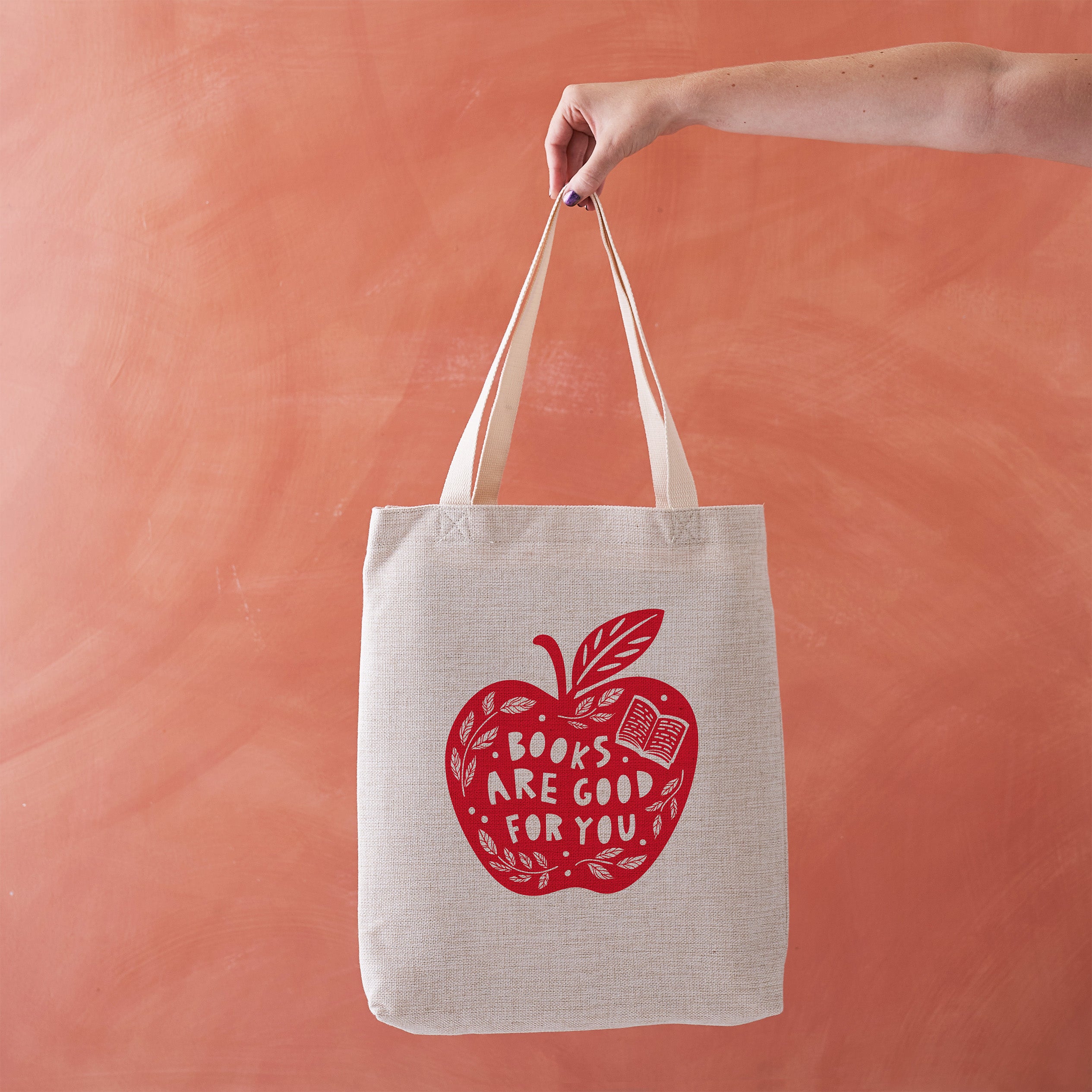 Books are good for you. Bookish graphic, Gifts for book lovers, bookworms, readers and bibliophiles. Bookish tote bag. High quality tote bag. Booktok. Bookstagram. Novel inspired accessories. Bookishly. Book bag. Canvas bag.