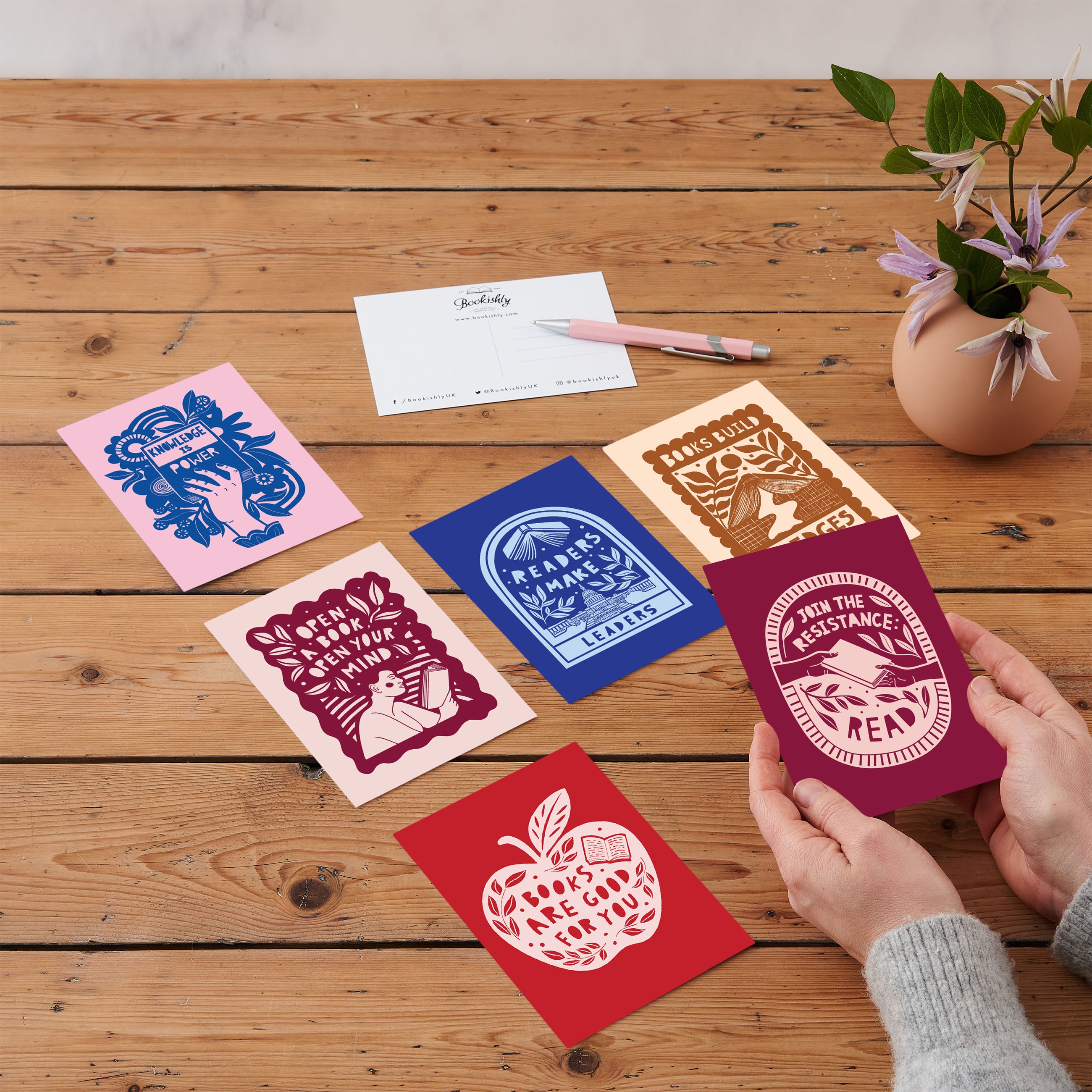 Literary Activist Collection. Cards and Postcards for book lovers, bookworms, bibliophiles, readers. Booktok lovers. The power of reading. The benefits of reading. Fighting for rights. Booktok and Bookstagram lovers. The joy of reading.