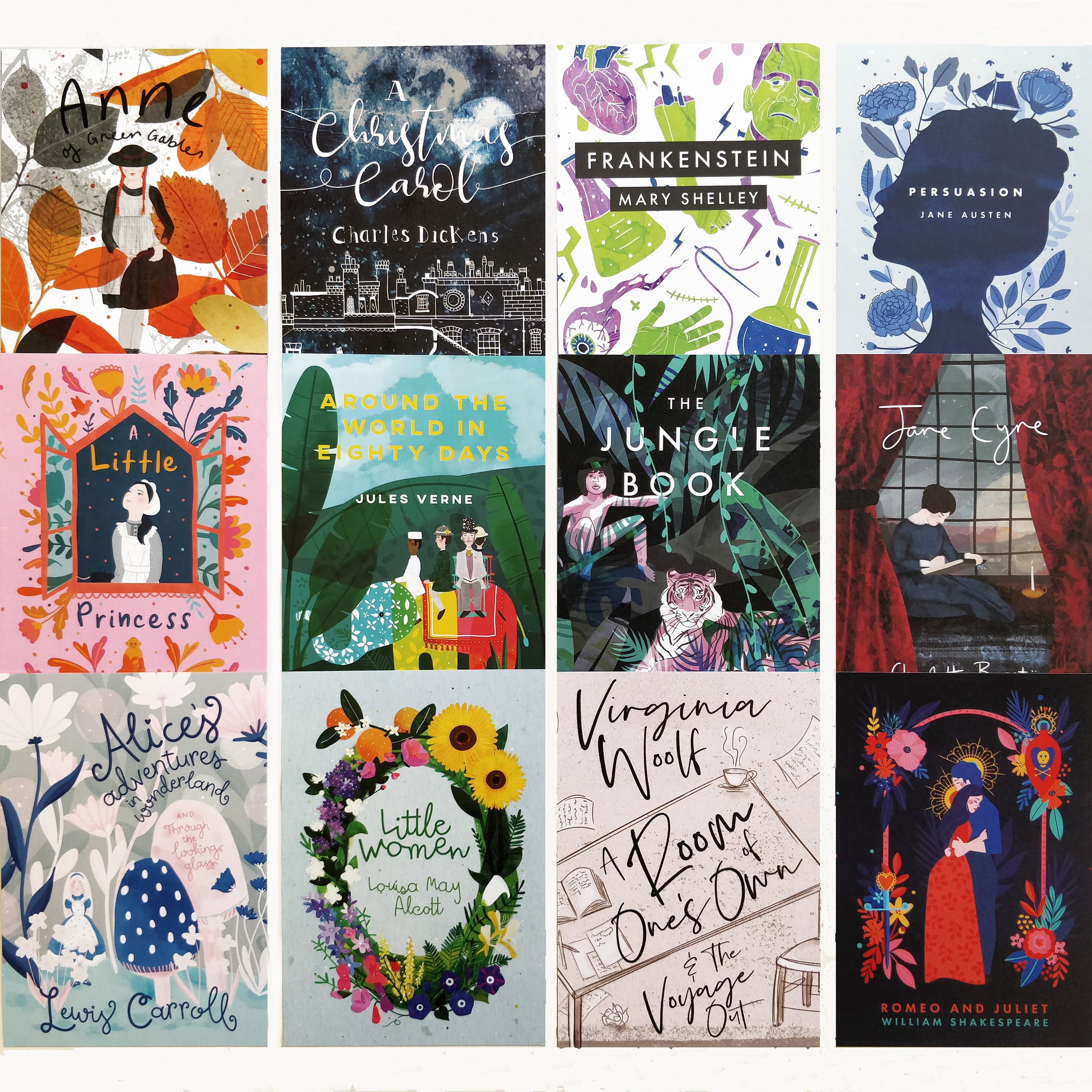 Set of 12 Book Cover Postcards illustrated by Bookishly. Book lover postcards. Bookish Gifts. Pen pal. Snail mail. Sending a postcard. Love letters. Booktok. Bookstagram. Postcards for bookworms, bibliophiles, readers. Booktok lovers.