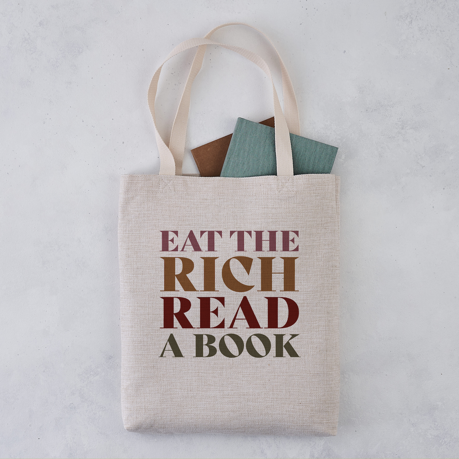 Eat The Rich Read A Book Tote Bag