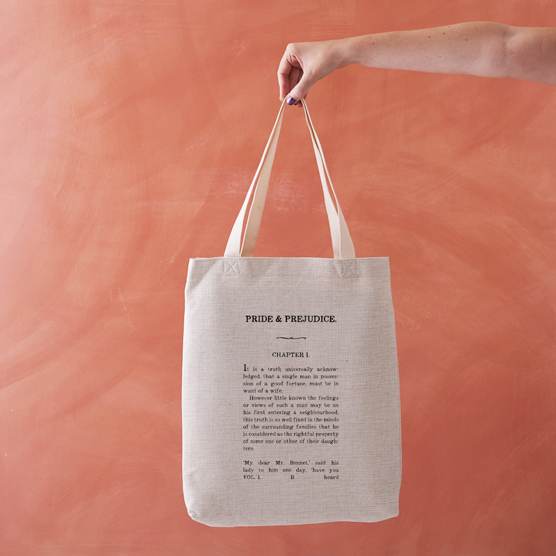 Pride and Prejudice Chapter One Tote Bag – Jane Austen Literary Gift