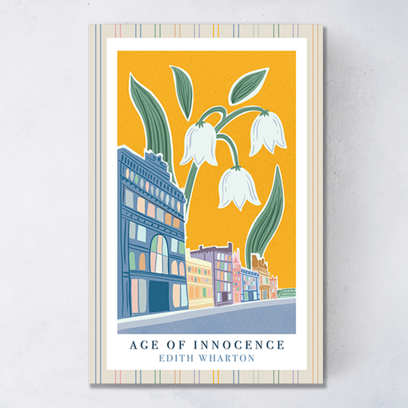 Classic book with illustrated dust jacket designed by Bookishly