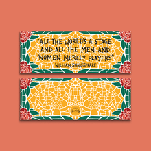 "All the World's a Stage" William Shakespeare Bookmark
