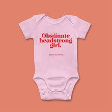 Jane Austen 'Obstinate Headstrong Girl' Babygrow