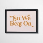 The Great Gatsby "So We Beat On" Retro Wall Art