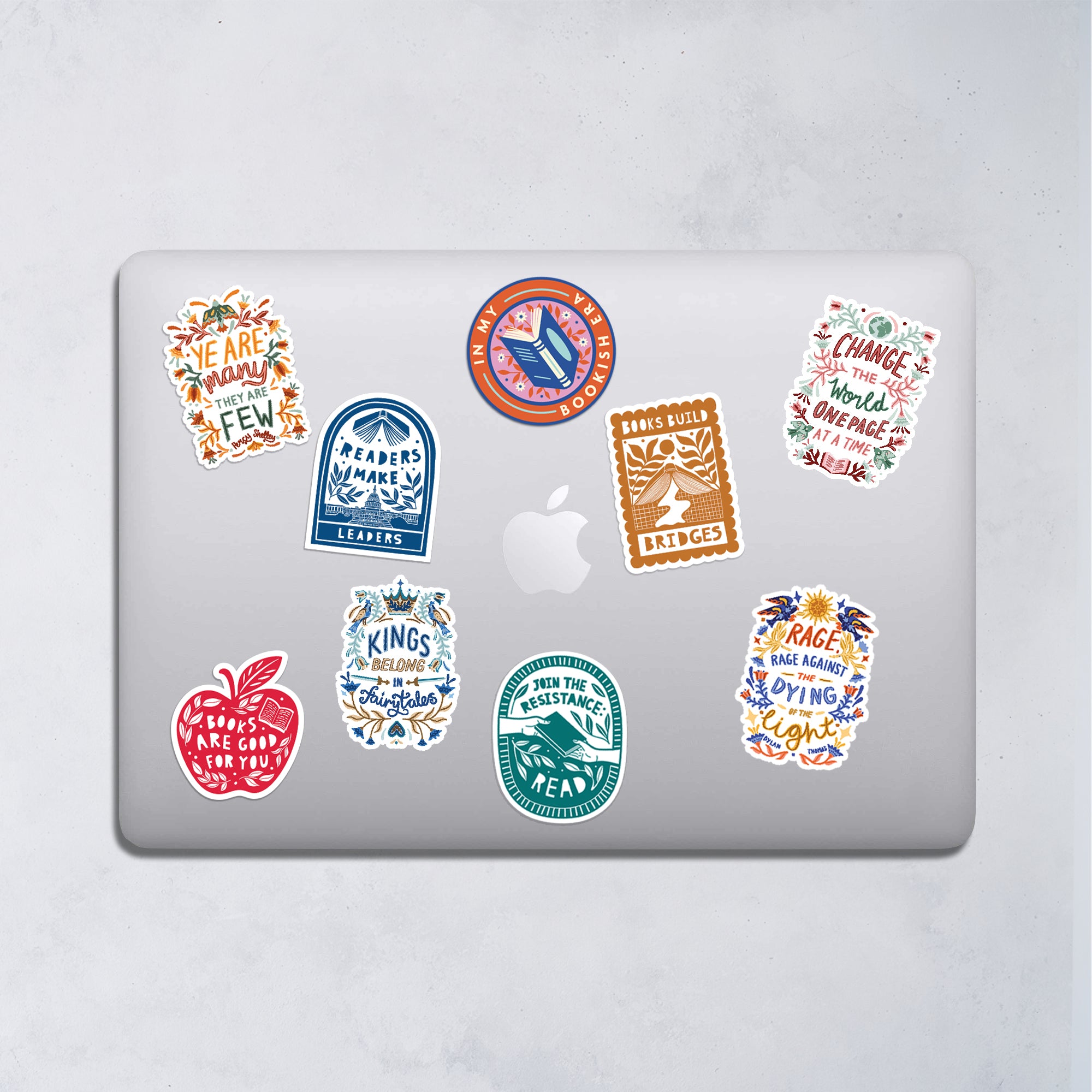 Change the World One Page at a Time Vinyl Sticker