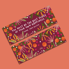 Bookishly Edition Emma by Jane Austen Bookmark. Positive and uplifting quote. You must be the best judge of your own happiness. Dark Pink floral design.