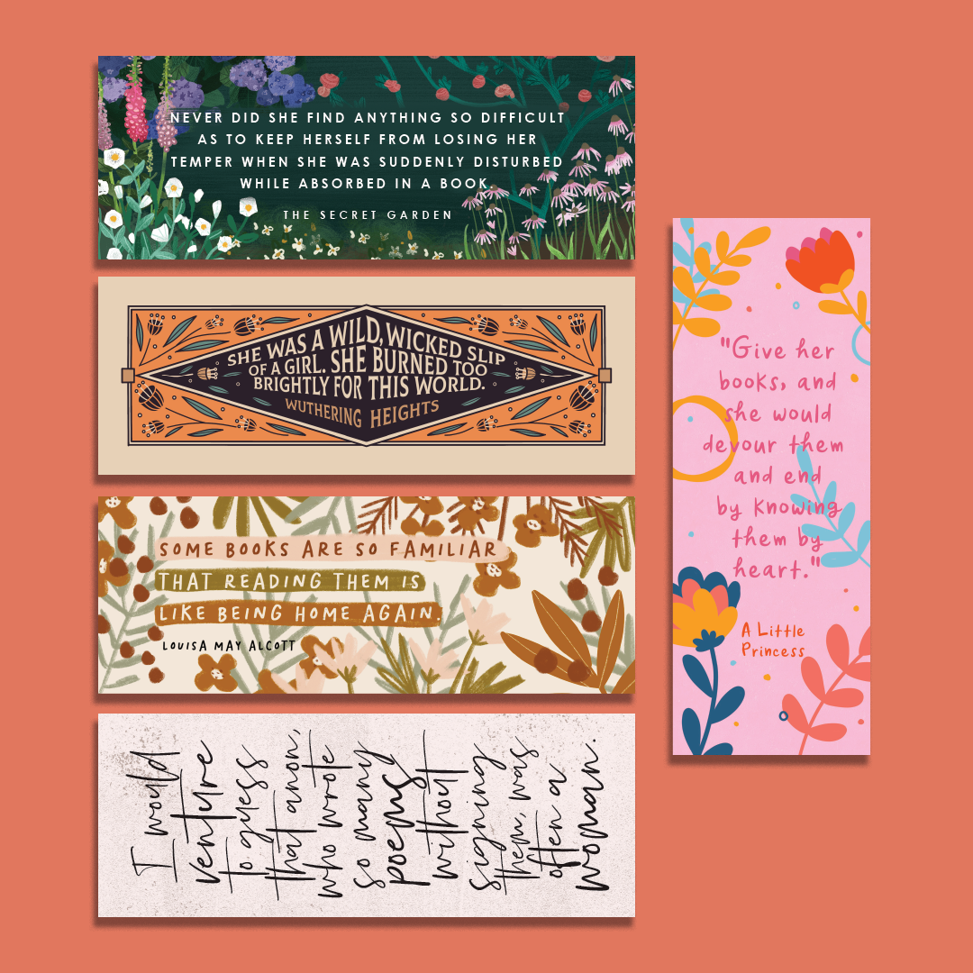 Book Lover Female Author Bookmark Bundle - Five Pack