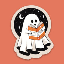 Halloween Sticker. Ghost reading. Premium large die cut sticker. Stickers for book lovers. The perfect gift for book lovers, bookworms, readers and bibliophiles. Bookish Stationery stickers. Sticker Bundle.