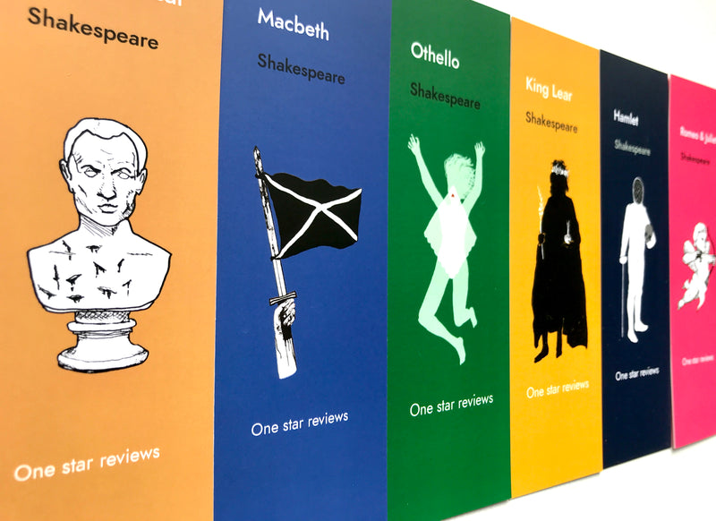 Funny Shakespeare Bookmark Set – One Star Review (Set of 6)