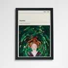 Ophelia art print from the Law & Moore x Bookishly collaboration, featuring a modern illustration of Ophelia surrounded by swirling colours.