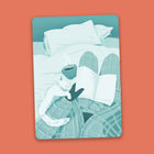 Reading in bed POV - Premium Die Cut Sticker