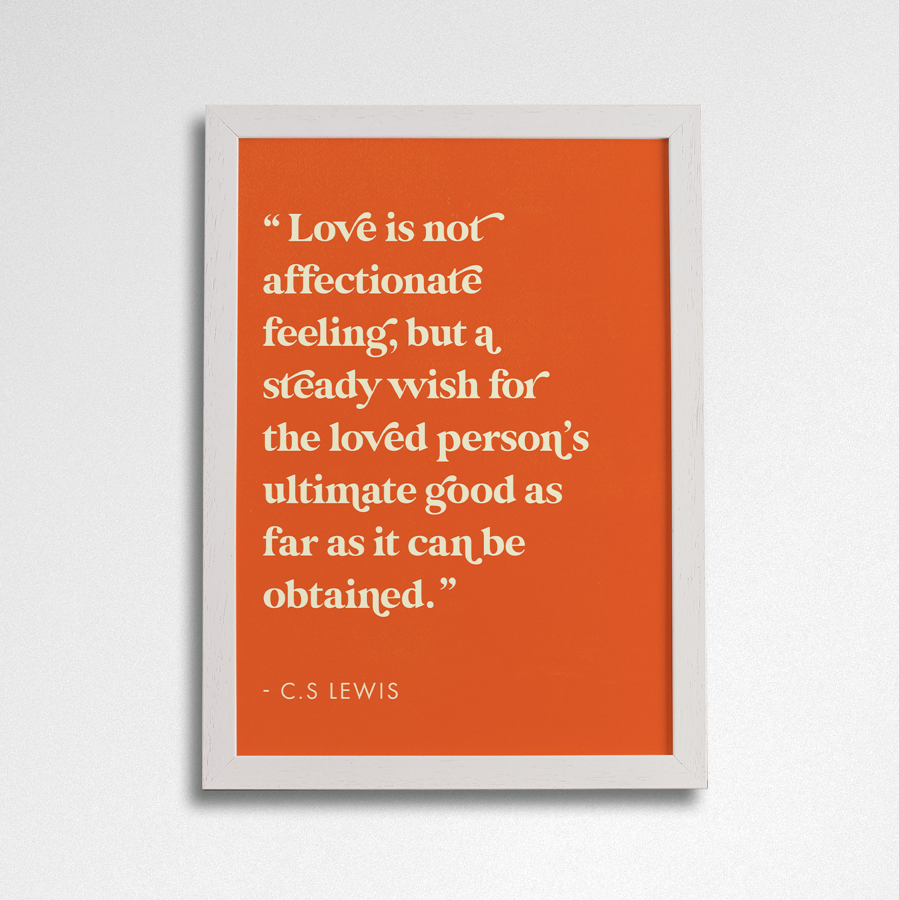 Romantic Quote Art “Steady Wish” by C S Lewis