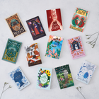 Flat lay of colourful classic paperback books from Bookishly, including Jane Eyre, Wuthering Heights, Little Women, and more – part of the classic book subscription gift range.