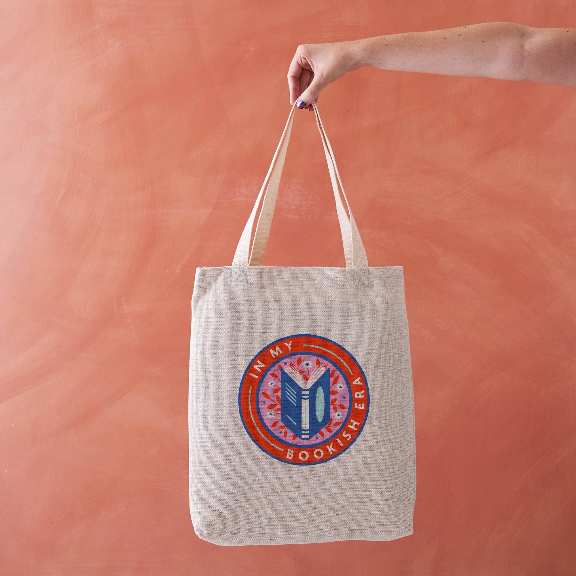 In my bookish era. Bookishly tote bag. Inspired by Booktok and Bookstagram. The bookish era edit. Perfect for book lovers, bookworms, readers and bibliophiles.