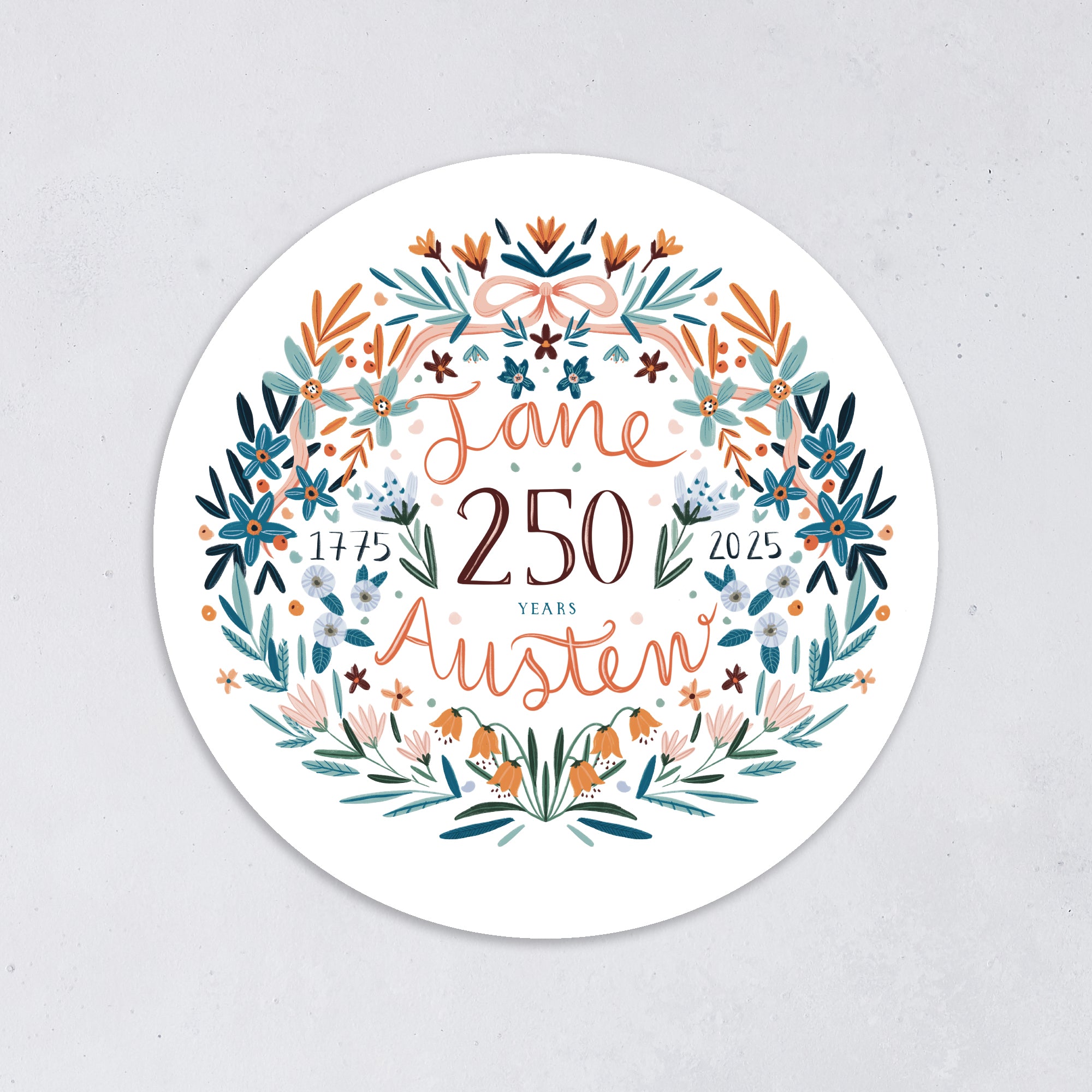 Jane Austen 250th Anniversary - Premium Die Cut Sticker