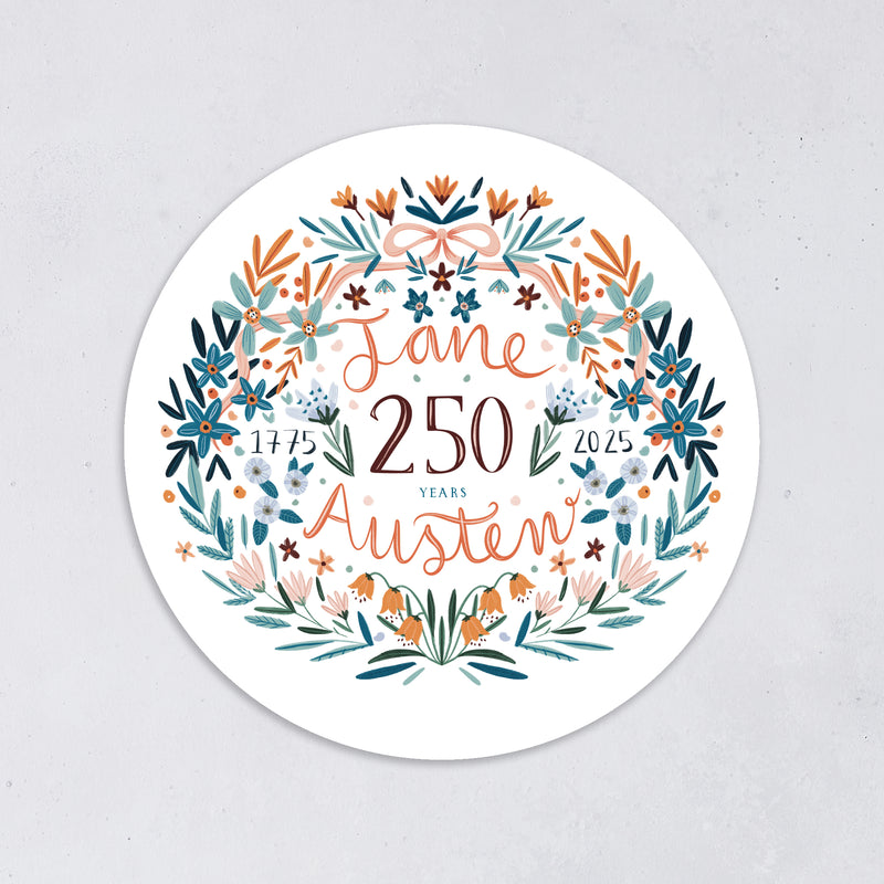 Jane Austen 250th Anniversary - Premium Die Cut Sticker