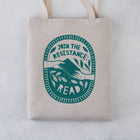 Join the resistance. Read. Literary Activist tote bag. Bookish graphic, Gifts for book lovers, bookworms, readers and bibliophiles. Bookish tote bag. High quality tote bag. Booktok. Bookstagram. Novel inspired accessories. Bookishly. Book bag.