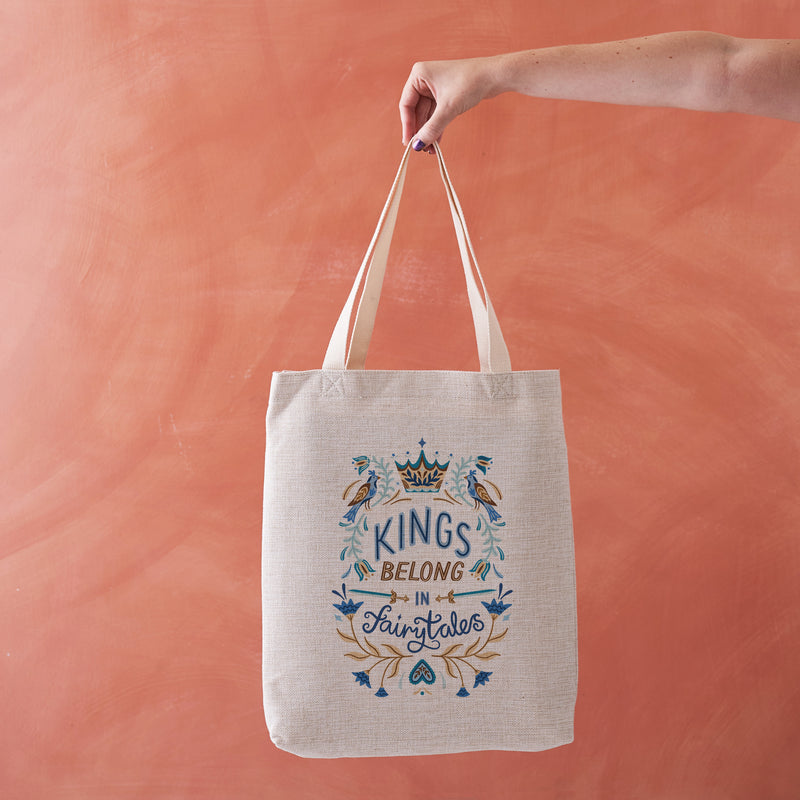 Kings Belong in Fairytales Heavyweight Tote Bag