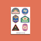 Genre Reader Temporary Tattoos – A6 Sheet with 6 Designs