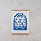 Readers make leaders. Literary activist wall art. Bookish prints for readers. Gift for readers, book lovers, bookworms, bibliophiles. Prints by Bookishly. The Power of reading. The joy of books. Educational art. Classroom Art.
