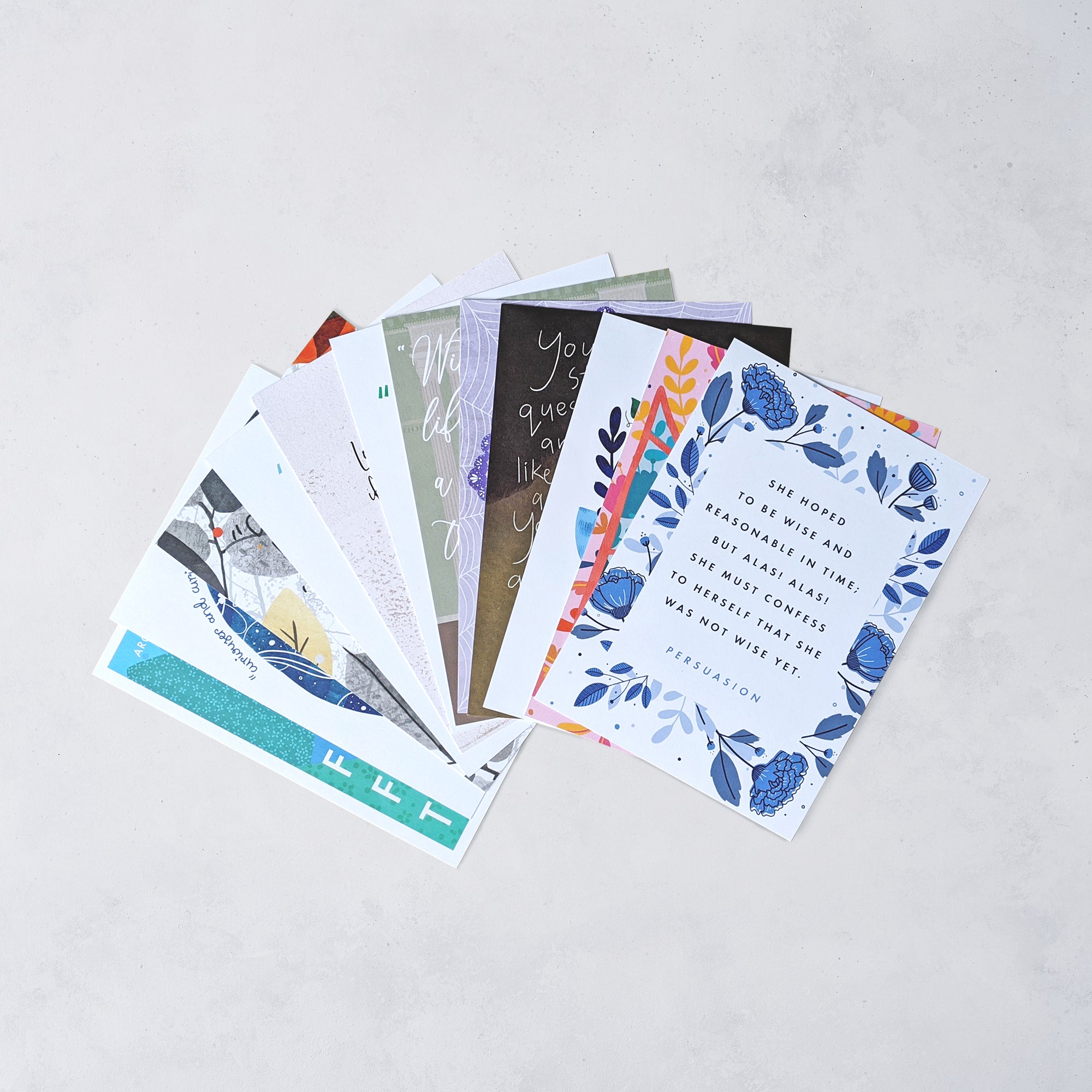 Classic Book Quote Postcard Set - 12 Pack