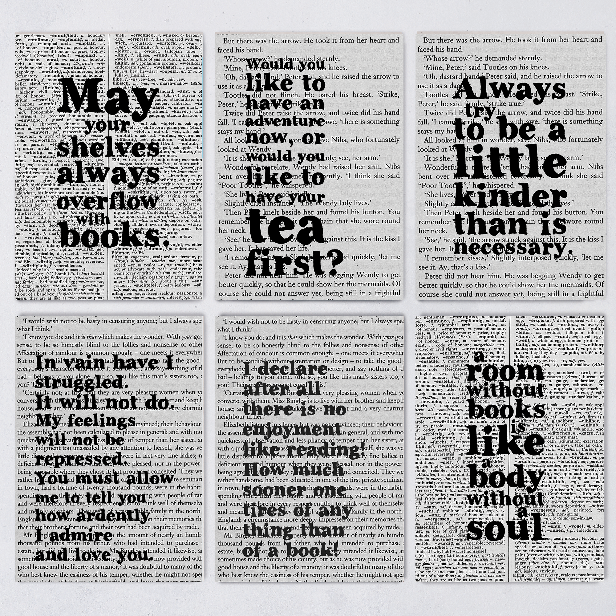 Set of 12 Book Page Print Postcards. Book lover postcards. Bookish Gifts. Pen pal. Snail mail. Sending a postcard. Love letters. Booktok. Bookstagram. Postcards for bookworms, bibliophiles, readers. Booktok lovers. Famous literary quotes. Booktok Bookstagram.