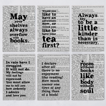 Set of 12 Book Page Print Postcards. Book lover postcards. Bookish Gifts. Pen pal. Snail mail. Sending a postcard. Love letters. Booktok. Bookstagram. Postcards for bookworms, bibliophiles, readers. Booktok lovers. Famous literary quotes. Booktok Bookstagram.