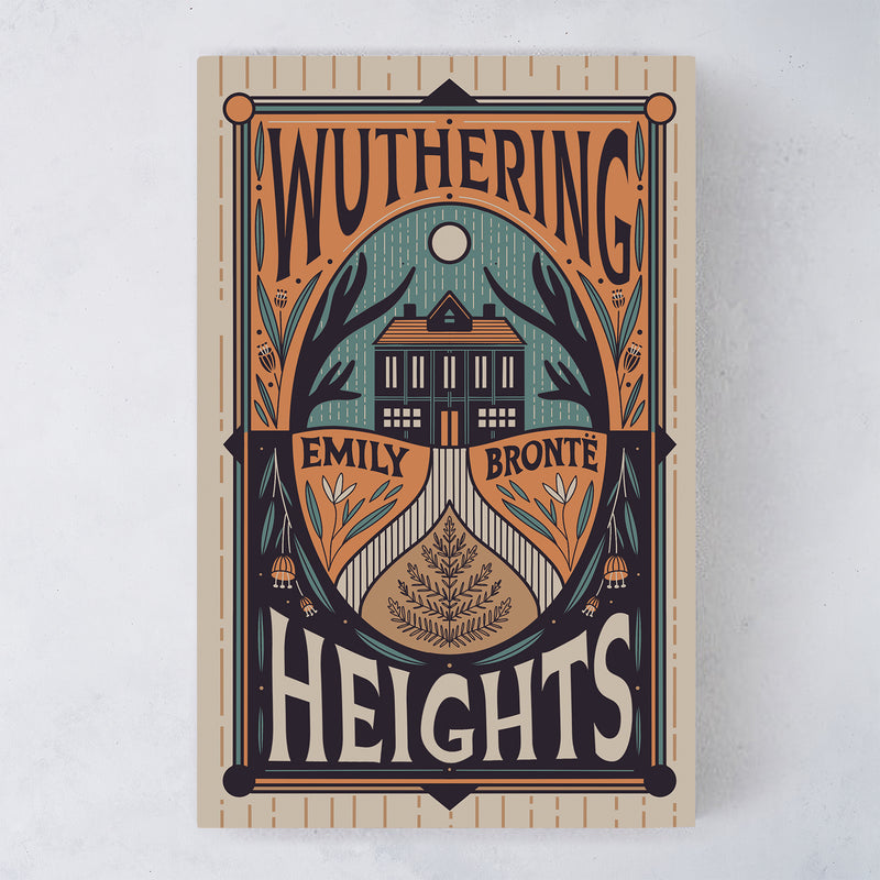 Flatlay of Wuthering Heights by Emily Brontë, Bookishly edition with exclusive illustrated dust jacket