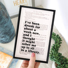 The Great Gatsby Book Page Print. Library humour. Fathers Day Gift. Home Decor. Funny Fathers Day Gift. Gifts for book lovers. 'I've been drunk for about a week now, and I thought it might sober me up to sit in a library.'