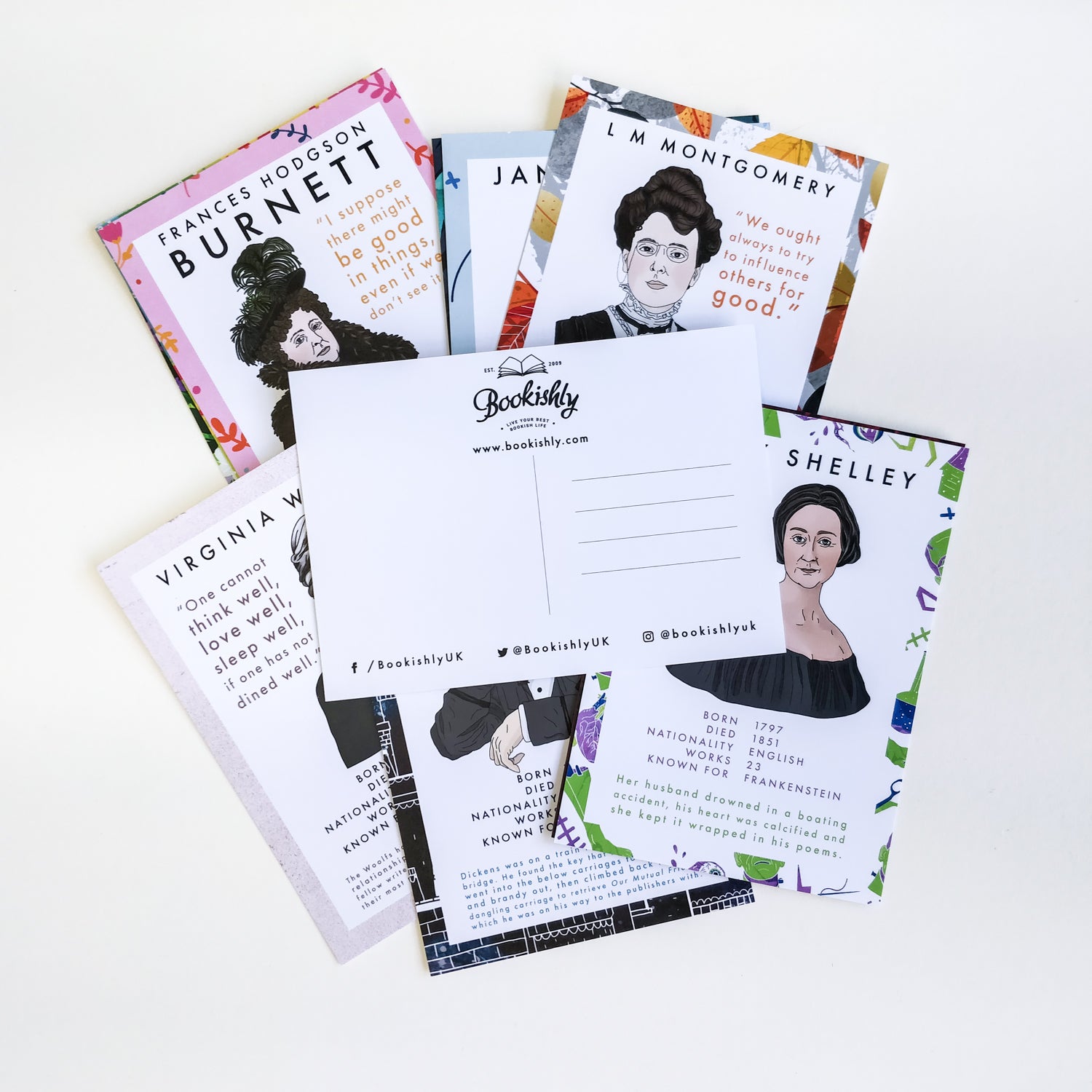 Pack Of Twelve Literary Postcards - Author Set