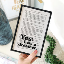Yes, I Am a Dreamer – Oscar Wilde Quote Book Page Print