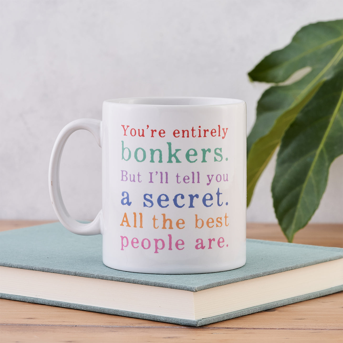 Alice in Wonderland 'Bonkers' Rainbow Mug