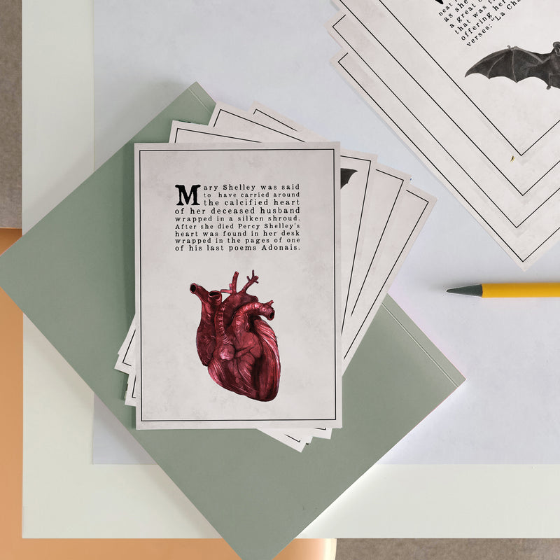 Dark Academia Postcard Set inspired by Halloween and Spooky Stories. 