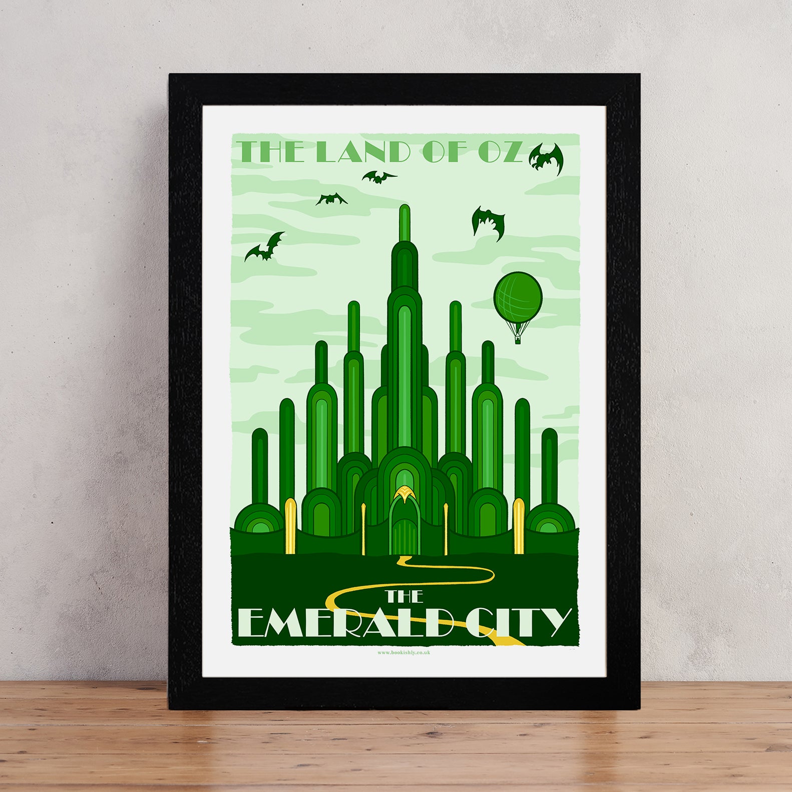 Emerald City Art Print – Wizard of Oz Inspired Poster in Vintage Travel Style