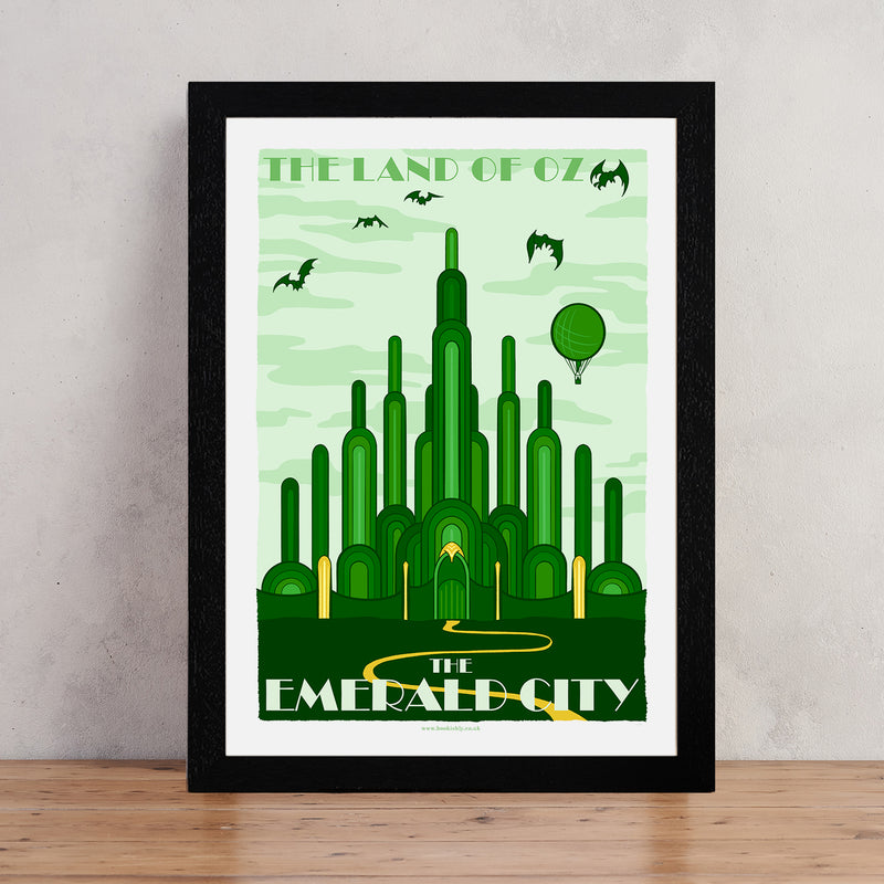 Emerald City Art Print – Wizard of Oz Inspired Poster in Vintage Travel Style