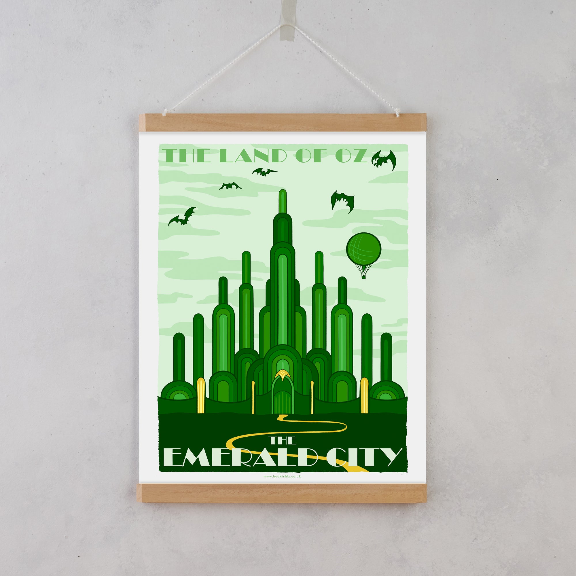 Emerald City Art Print – Wizard of Oz Inspired Poster in Vintage Travel Style