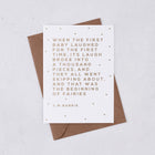 Gold Foil ‘First Baby Laughed’ New Baby Card