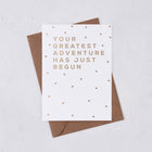 Gold Foil 'Greatest Adventure' Good Luck Card