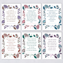 Jane Austen Postcard Set - Beautiful Book Quote Postcards - Pack of Six