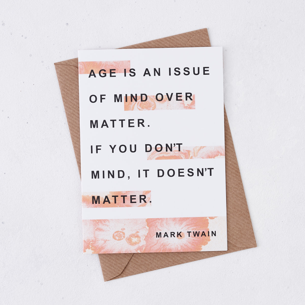 Funny Birthday Card ‘Age Is An Issue...’ Mark Twain Quote