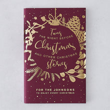 Personalised Christmas Eve book. Custom Christmas Book. Twas the night before Christmas. Xmas Eve gifts. Gold foiled. Traditional Christmas Present. Gifts for the family. Bookishly. Gifts for book lover, bookworms, readers, bibliophiles.