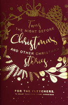 Personalised Christmas Eve book. Custom Christmas Book. Twas the night before Christmas. Xmas Eve gifts. Gold foiled. Traditional Christmas Present. Gifts for the family. Bookishly. Gifts for book lover, bookworms, readers, bibliophiles.