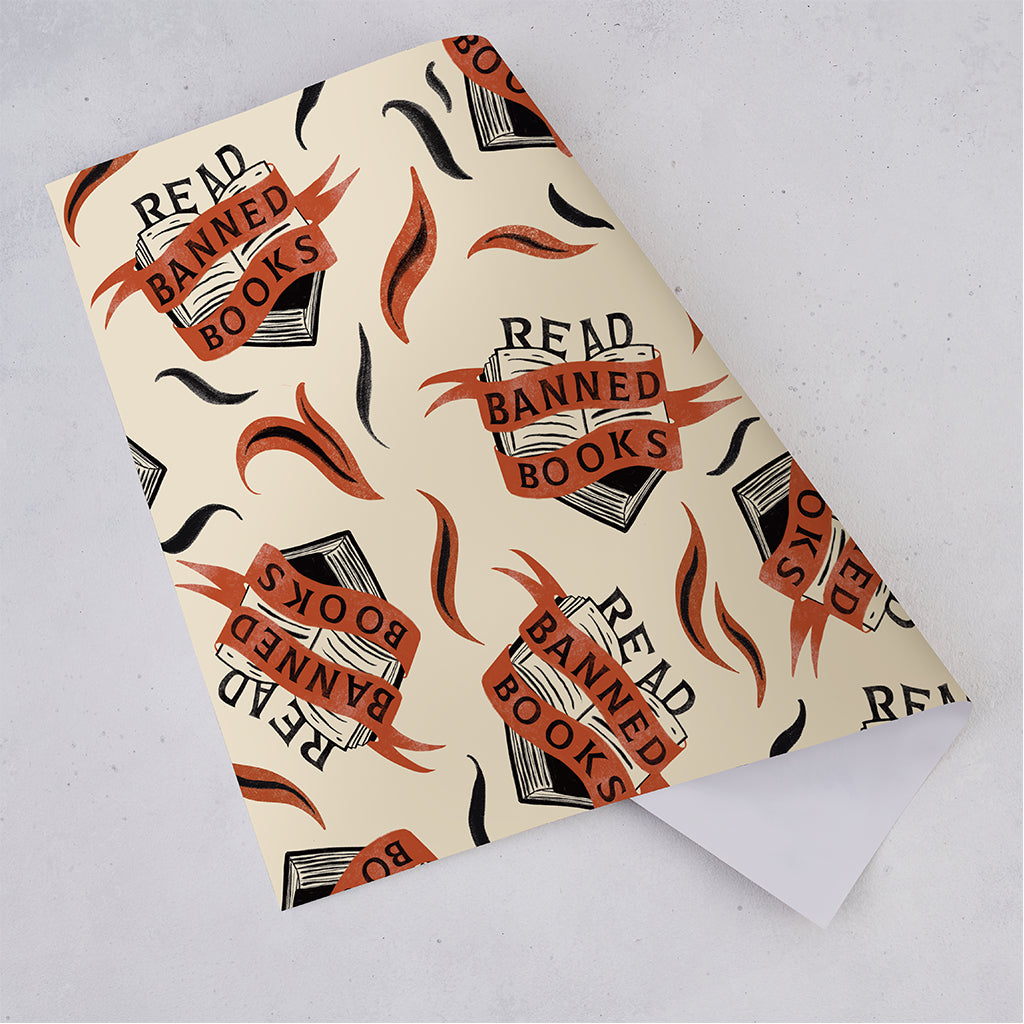 Five Wrapping Paper Sheets - Read Banned Books