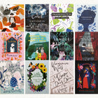 Set of 12 Book Cover Postcards illustrated by Bookishly. Book lover postcards. Bookish Gifts. Pen pal. Snail mail. Sending a postcard. Love letters. Booktok. Bookstagram. Postcards for bookworms, bibliophiles, readers. Booktok lovers.