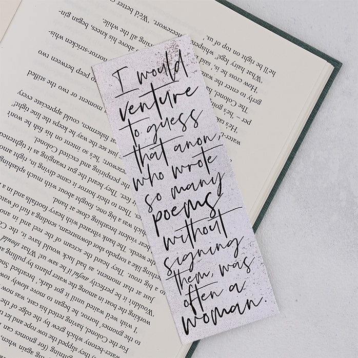 Virginia Woolf “Venture To Guess“ Bookmark